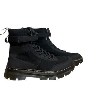 DR. MARTENS Combs Tech Poly Black Casual Boots Men's Size 11/ Women’s 12 NWOB